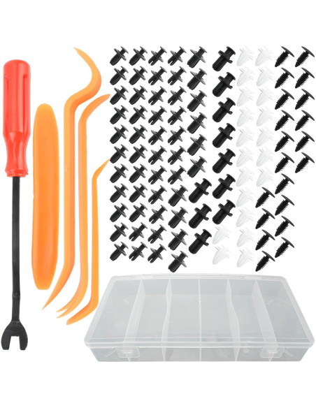 Kit de 100 Clips de Retención GoaMotors con 5 Herramientas