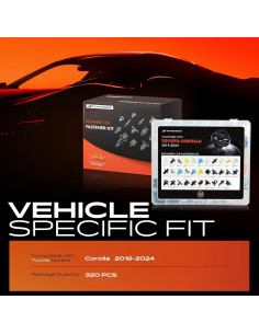 Kit de Clips de Retención A-Premium 320 Piezas para Toyota Corolla 2019-2024 2