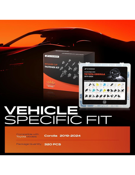 Kit de Clips de Retención A-Premium 320 Piezas para Toyota Corolla 2019-2024
