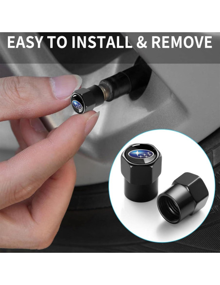 Tapas de Válvula de Neumático DEXBEXS 4 Piezas Aluminio Negro