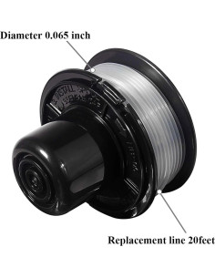 Bobinas de recambio Yabey RS-136 6,10m 0,165cm para Black Decker 2