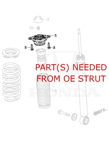 Kit de Suspensión Coilover Godspeed MonoSS Ajustable Honda Accord 2018-2022