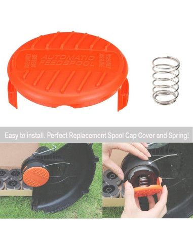 Tapa de Carrete Repuesto Black and Decker RC-100-P 6 Piezas