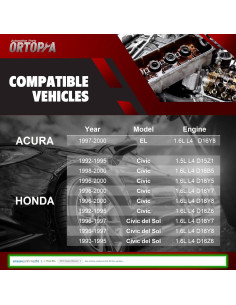 Juego de juntas de tapa de válvula Ortopia 12030-P2A-A01 para Honda 2