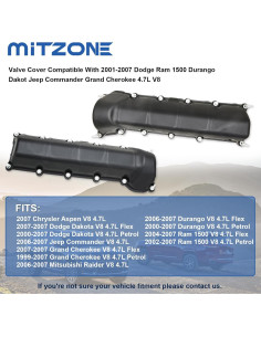 Juego de Tapa de Válvula MITZONE para Dodge Ram 1500 4.7L 2