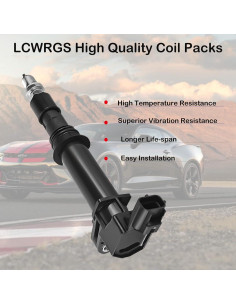 Juego de 6 Bobinas de Encendido y Bujías LCWRGS 3.7 V6 Jeep/Dodge 2002-2008 2