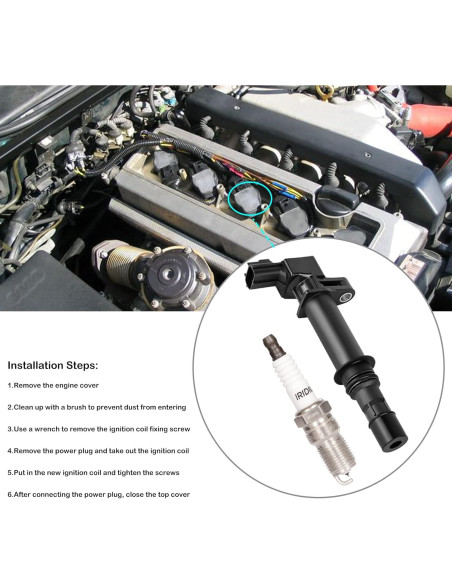 Juego de 6 Bobinas de Encendido y Bujías LCWRGS 3.7 V6 Jeep/Dodge 2002-2008