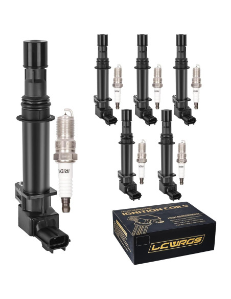 Juego de 6 Bobinas de Encendido y Bujías LCWRGS 3.7 V6 Jeep/Dodge 2002-2008