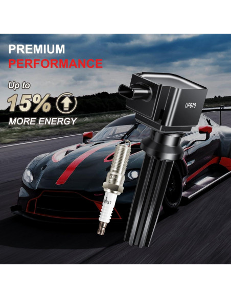 Bobinas de Encendido y Bujías de Iridio GPMMWPG UF670 - Juego de 4