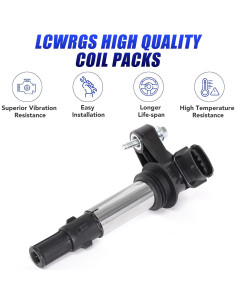 Juego de 6 Bobinas de Encendido LCWRGS para Cadillac V6 2.8L 3.6L 2