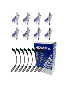 Kit de Bujías Doble Platino + Cables + Escudos Térmicos ACD-OEM