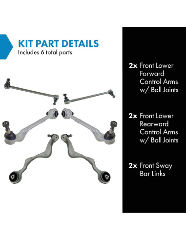 Kit de Suspensión Delantera TRQ PSA56515 6 Piezas para BMW