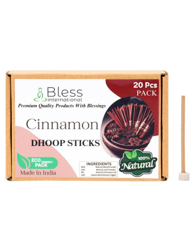Dhoop de Canela 100% Natural Bendición Internacional - 20 Palos