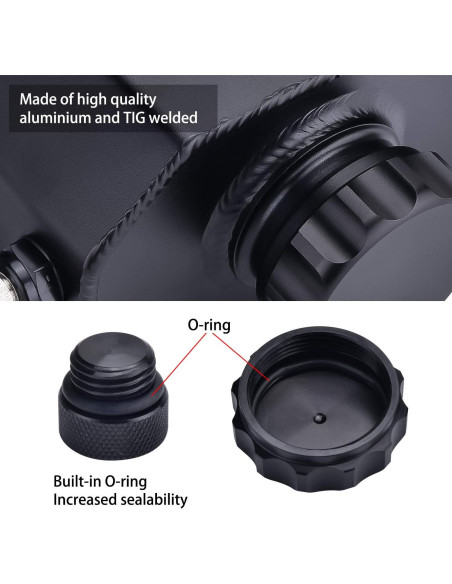 Tanque de Desbordamiento de Refrigerante SPEEDWOW 1L Aluminio Negro