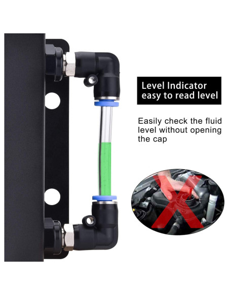 Tanque de Desbordamiento de Refrigerante SPEEDWOW 1L Aluminio Negro