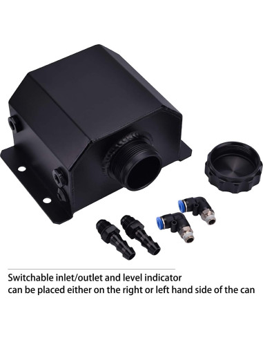 Tanque de Desbordamiento de Refrigerante SPEEDWOW 1L Aluminio Negro