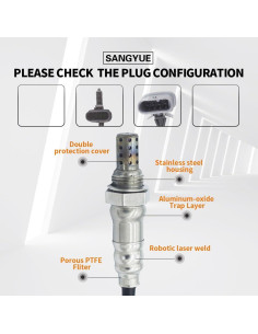 Sensor de Oxígeno O2 2PCS Sangyue para Chevrolet Malibu 2013-2015 2