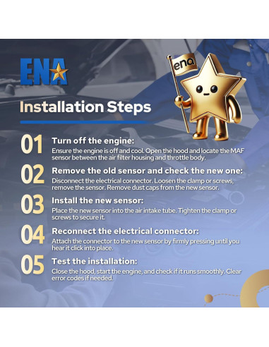 Sensor de Flujo de Aire Masivo ENA para Nissan e Infiniti
