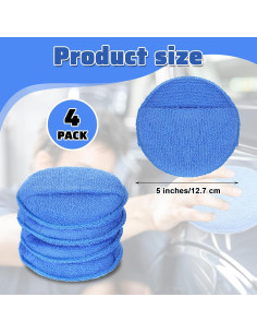 Almohadillas de Cera Microfibra Sorcristy 4 Piezas 12.7cm 2