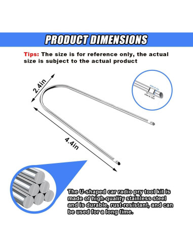 Kit de Herramientas DUSCOKE para Retirar Radio de Coche 4PCS