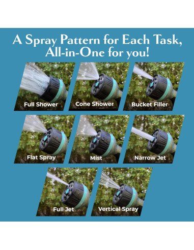 Boquilla de Manguera de Metal New England 500011 8 Patrones