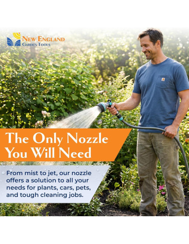Boquilla de Manguera de Metal New England 500011 8 Patrones