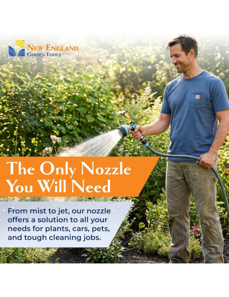 Boquilla de Manguera de Metal New England 500011 8 Patrones