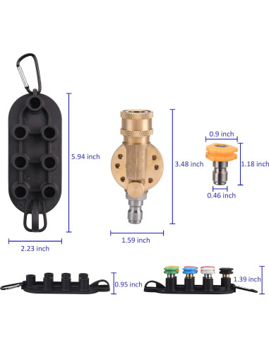 Kit Acoplador Pivotante PWACCS 240 con 7 Boquillas 4500 PSI