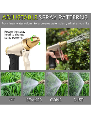 Boquilla de Jardín VNEIRSHAH de Metal Ajustable 11.81cm