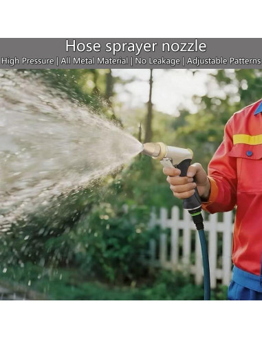 Boquilla de Jardín VNEIRSHAH de Metal Ajustable 11.81cm