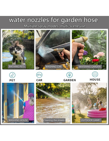 Boquilla de Jardín VNEIRSHAH de Metal Ajustable 11.81cm