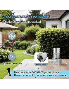 Adaptador de Manguera a Lavadora a Presión POWER TOWN 3/4" a 1/4" 2