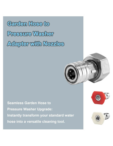 Adaptador de Manguera a Lavadora a Presión POWER TOWN 3/4" a 1/4"