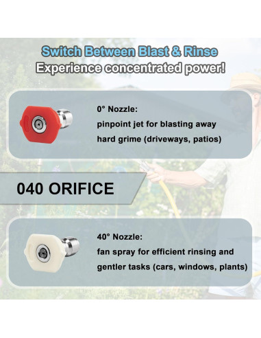 Adaptador de Manguera a Lavadora a Presión POWER TOWN 3/4" a 1/4"