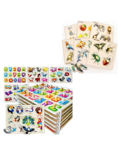 Rompecabezas de Madera QUOKKA 12 Piezas Montessori para Niños