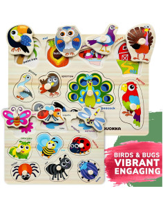 Rompecabezas de Madera QUOKKA 12 Piezas Montessori para Niños 2