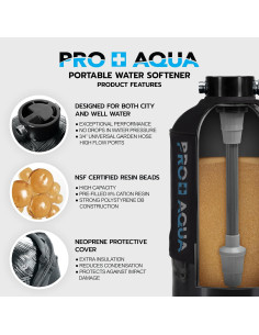 Ablandador de Agua Portátil PRO+AQUA WS-P-16-BNDL 16,000 Granos 2