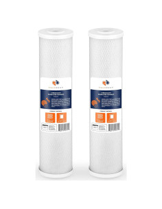 Cartucho de Filtro de Carbón Activado Aquaboon 20" x 4.5" - 5 Micrones - Paquete de 2