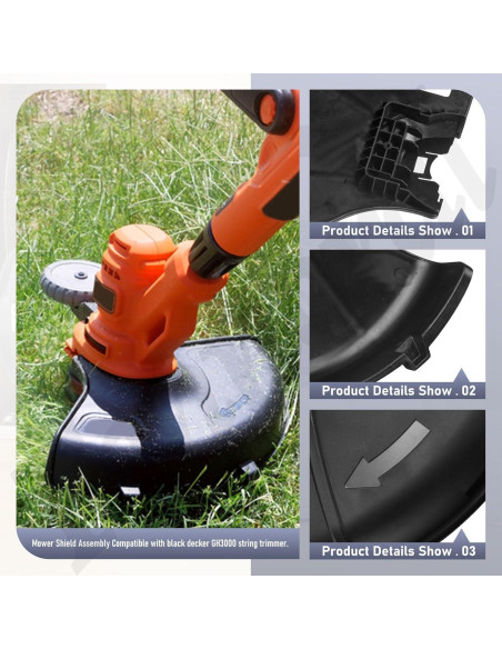 Conjunto Protector Desmalezadora Fennoral para Black+Decker GH3000