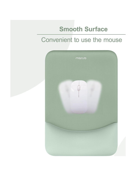 Almohadilla Ergonómica para Ratón MOSISO Verde Antiguo 24.5x18cm