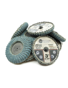 Disco de Aleta Curvado 3" Zirconia Benchmark Abrasives - Paquete de 10