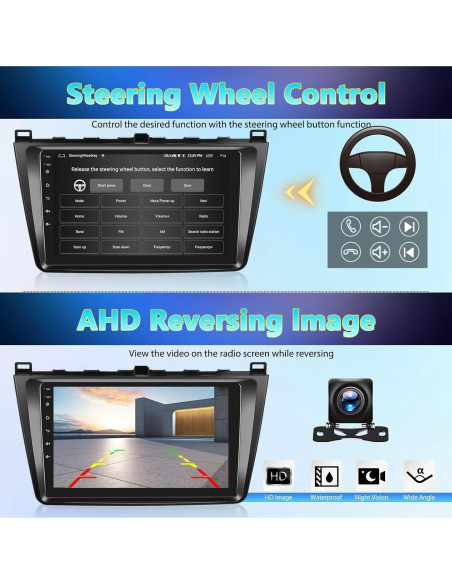 Estéreo de coche Android 13 AMprime 9" GPS Bluetooth 2+32GB