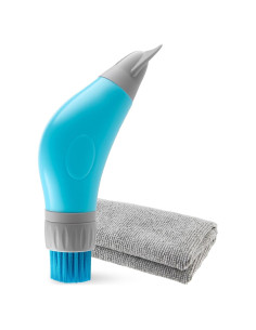 Kit de Limpieza de Botas Mitclear - Cepillo y Raspador Azul