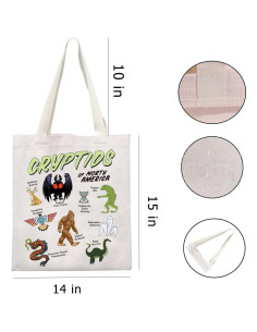 Bolsa de Tela VAMSII Criptozoología 32.9x22 cm Unisex 2