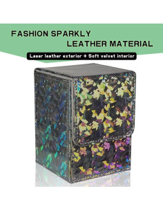 Caja de Barajas Dmoicols Negra Brillante para 100+ Cartas 2