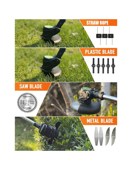 Cortadora de Maleza Knutat 24V Inalámbrica 1.18kg