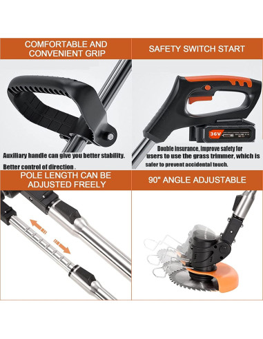 Cortadora de Maleza Knutat 24V Inalámbrica 1.18kg