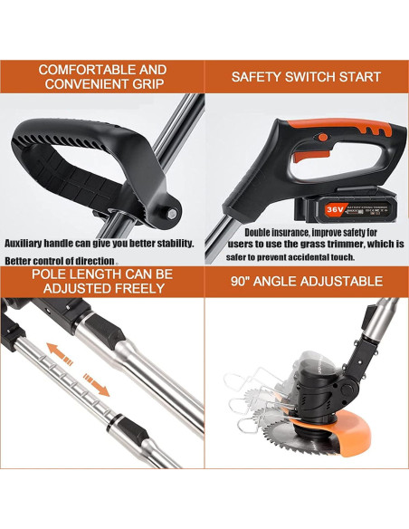 Cortadora de Maleza Knutat 24V Inalámbrica 1.18kg