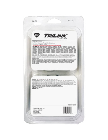 Cadena de Motosierra Trilink 3/8 LP .050 62 Enlaces - Reemplazo Black & Decker
