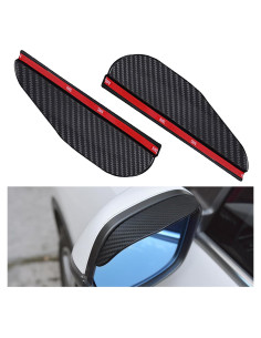 2 PCS Protector de Lluvia para Espejo Retrovisor Tesnaao